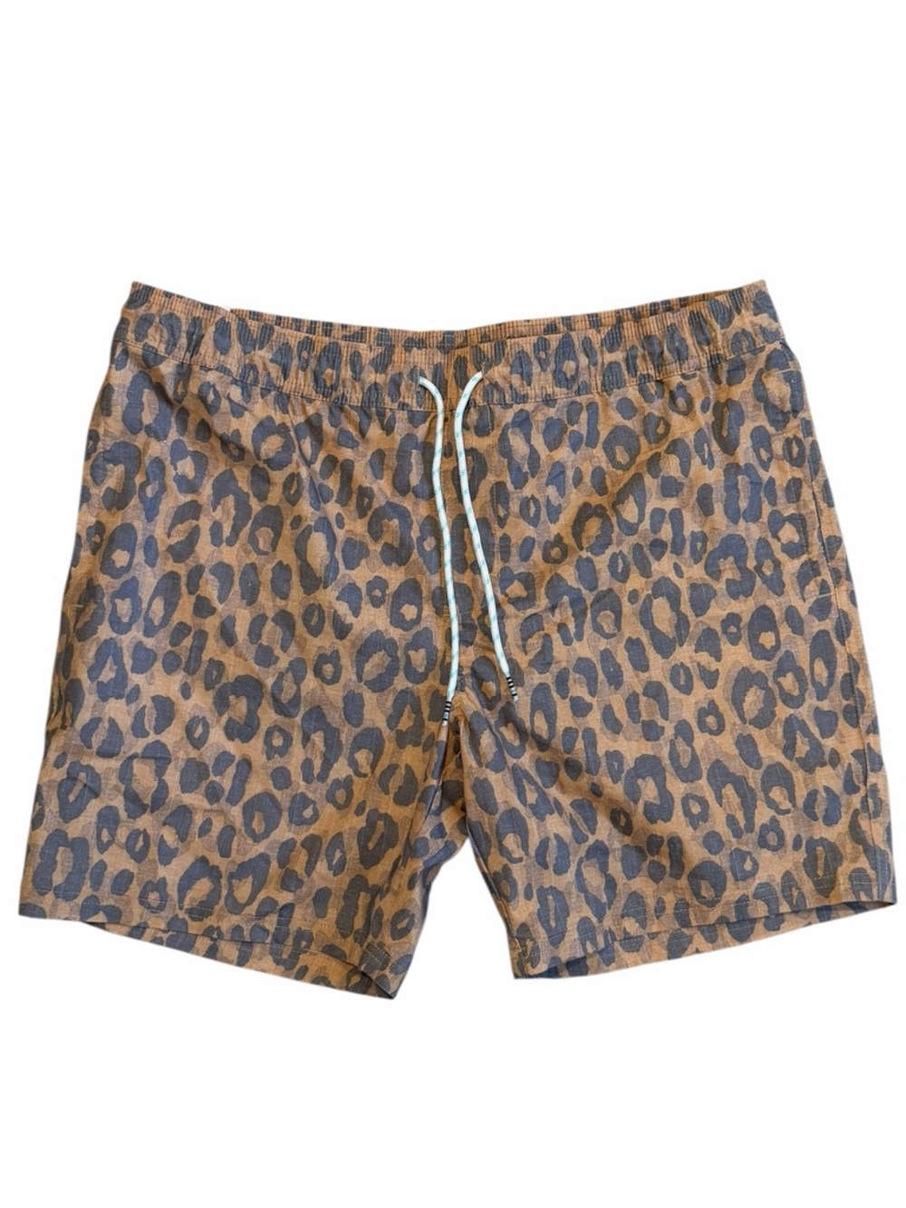 Original Use Men's Leopard Print Swim Trunks in Brown and Black - Picture 2 of 8